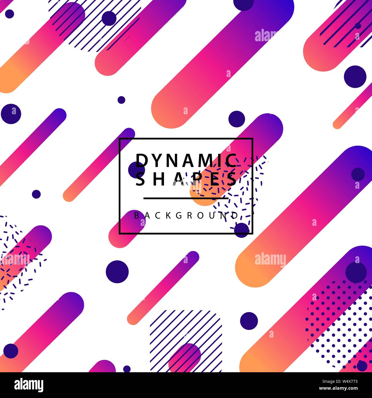 Shape Style Elements Modern style abstraction with composition made of various rounded ...