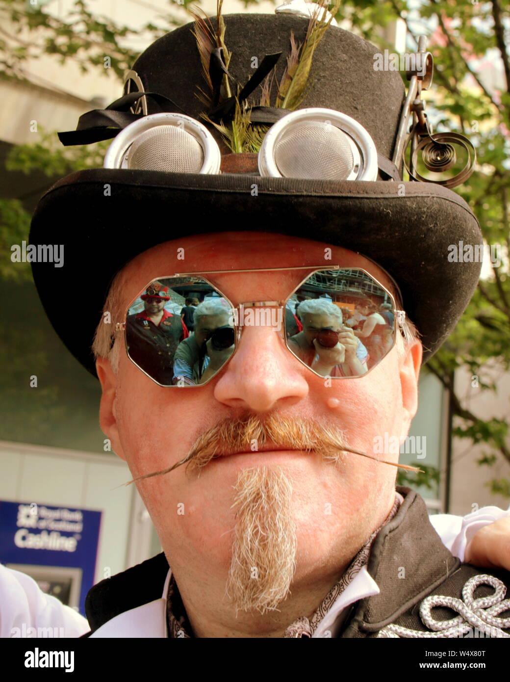 Attitude Studio Steampunk Goggles Steam Punk Glasses Lens Cosplay Costume -  Gold