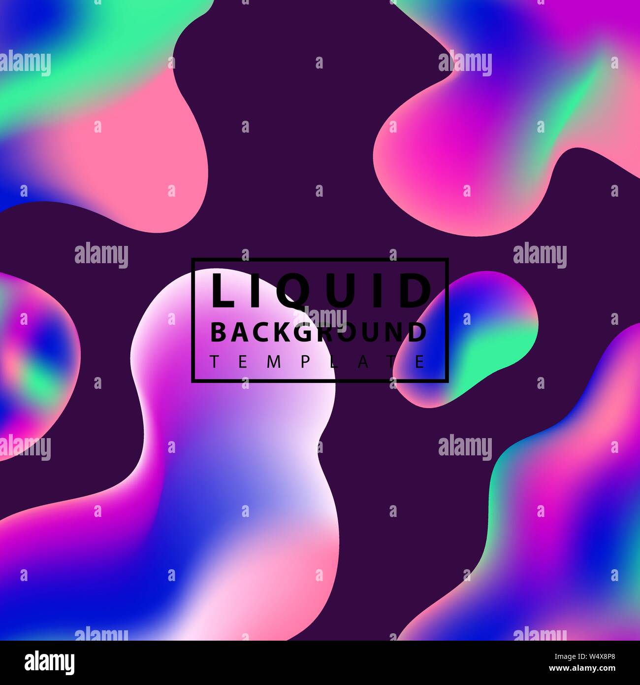 Fluid abstract background. Colorful liquid shape composition geometric ...