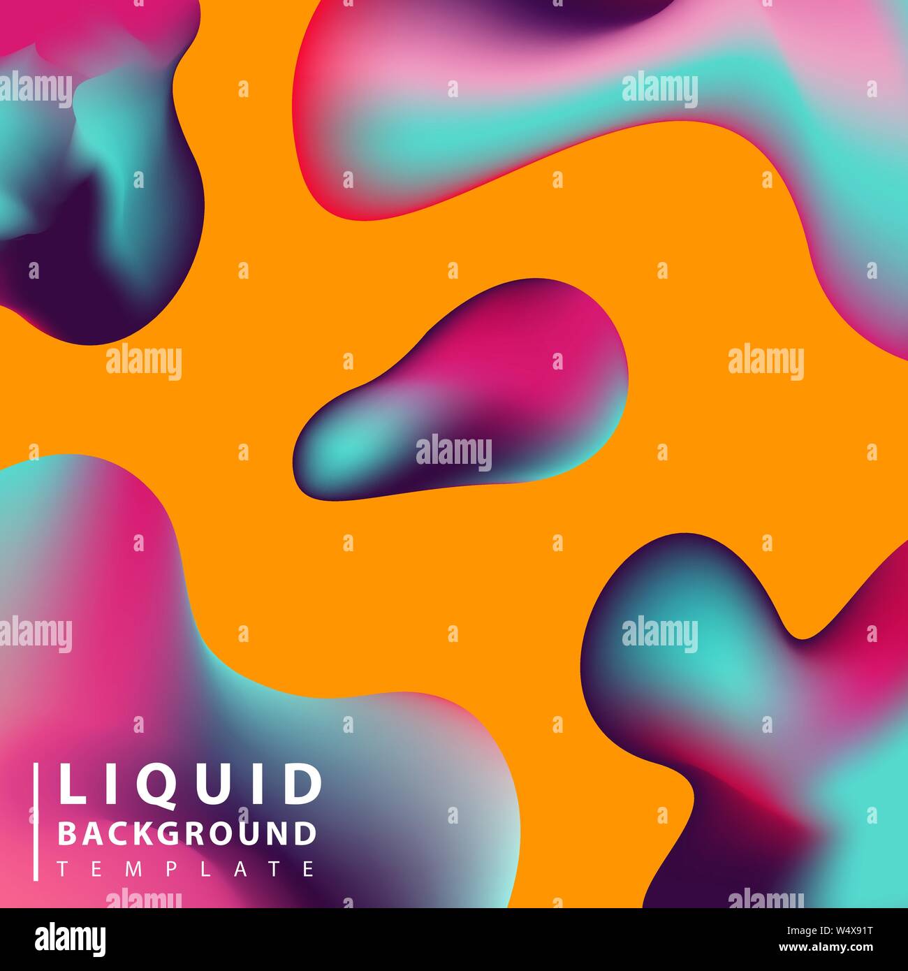 Fluid abstract background. Colorful liquid shape composition geometric ...