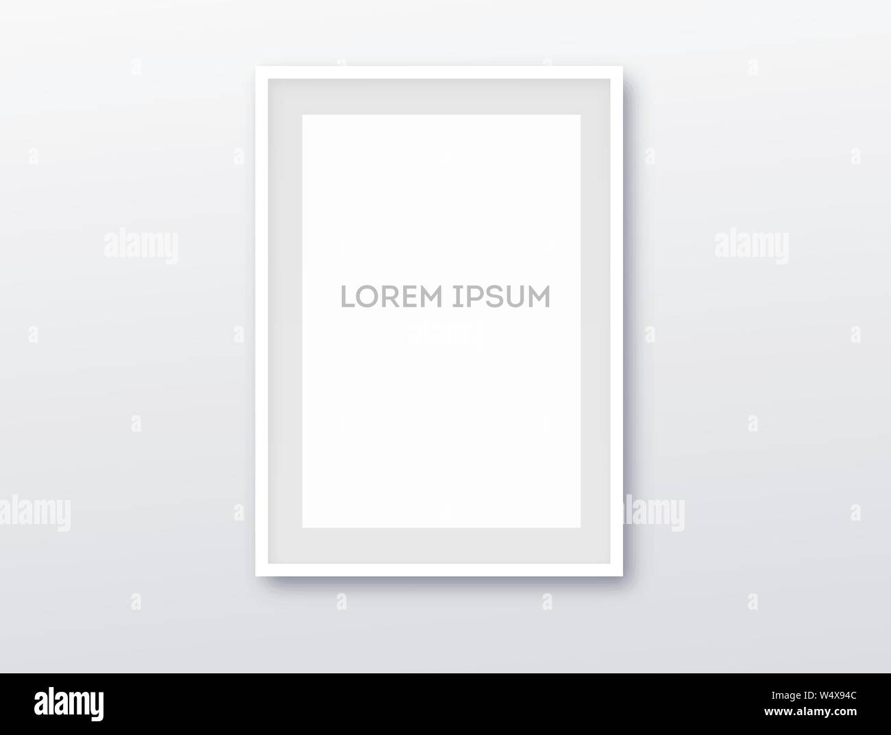 A3, A4 vertical blank picture frame for photographs. Vector realisitc