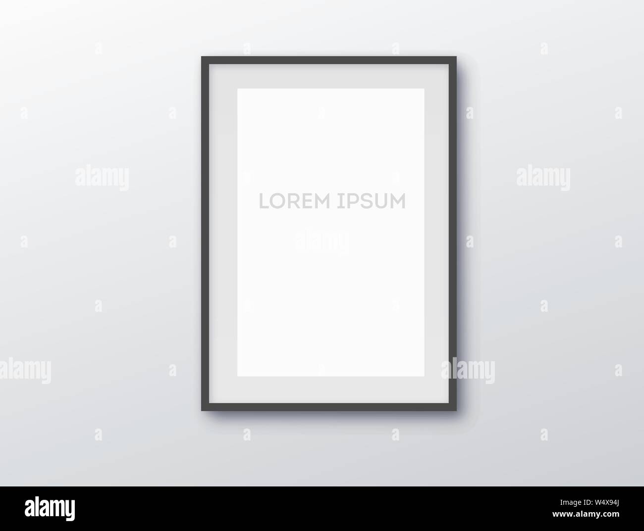 A3, A4 vertical blank picture frame for photographs. Vector realisitc