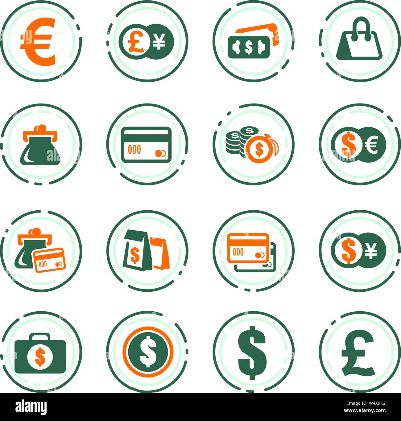 E-commers vector icons for user interface design Stock Vector