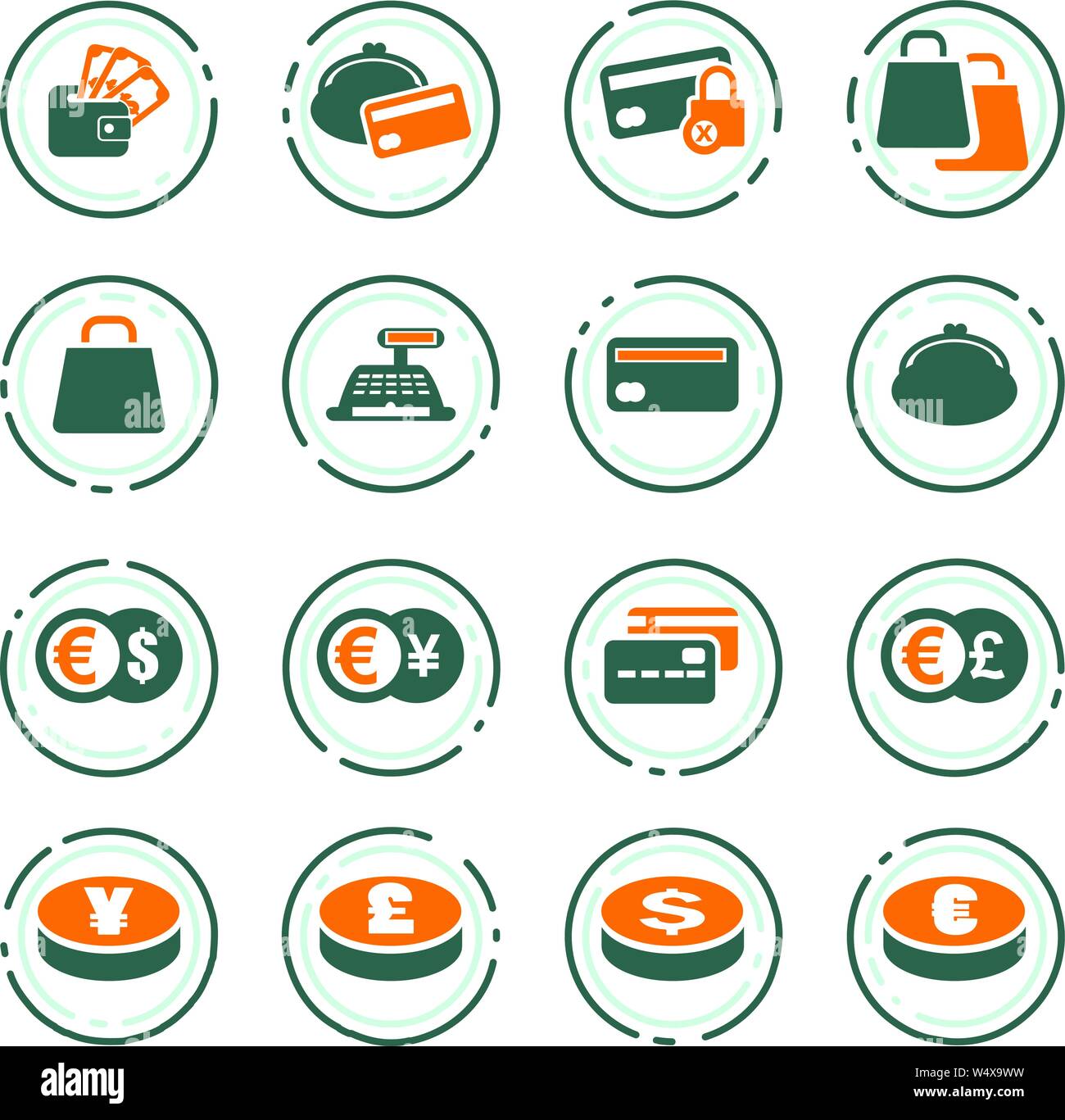 E-commers vector icons for user interface design Stock Vector