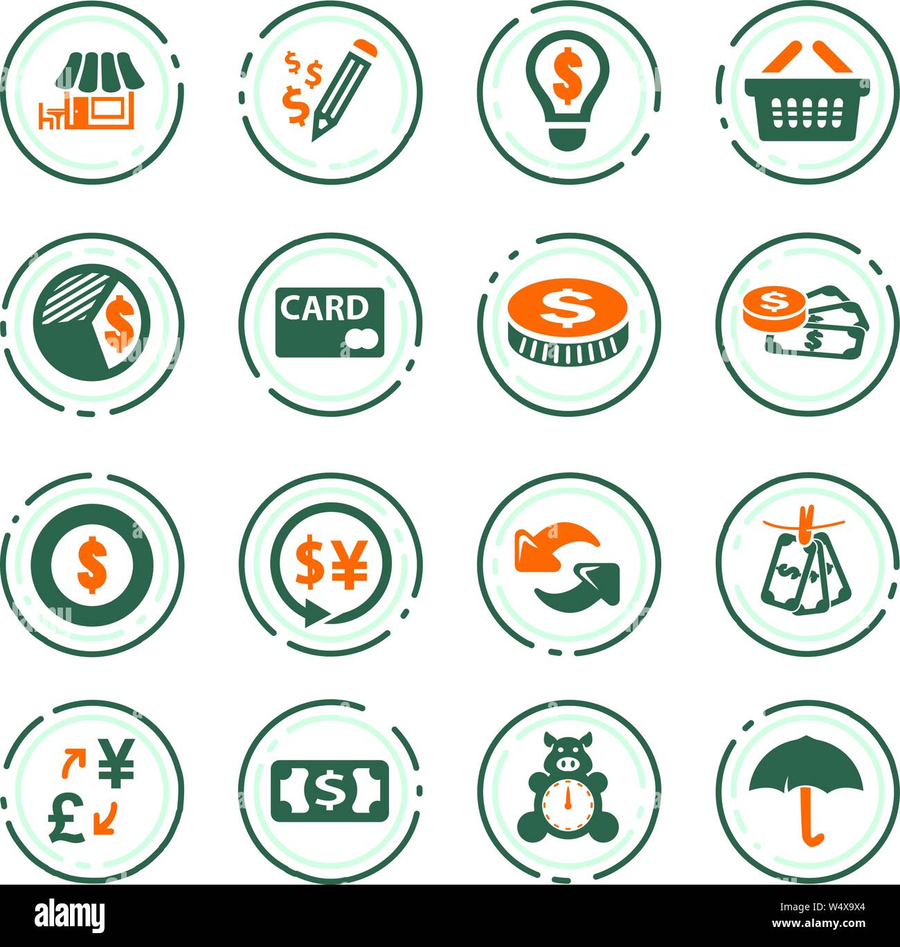 E-commers vector icons for user interface design Stock Vector