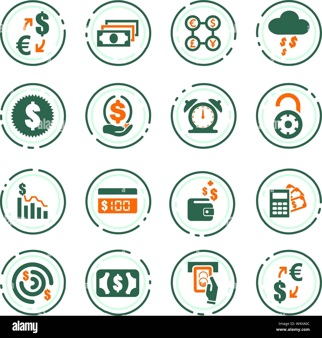E-commers vector icons for user interface design Stock Vector
