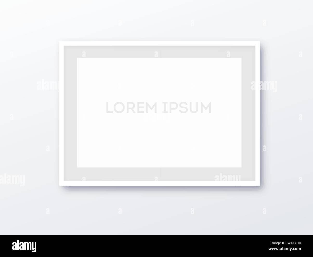 A3, A4 vertical blank picture frame for photographs. Vector realisitc