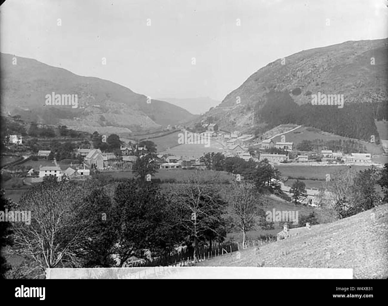 Corris with Cadair Idris in the background (1894) Stock Photo