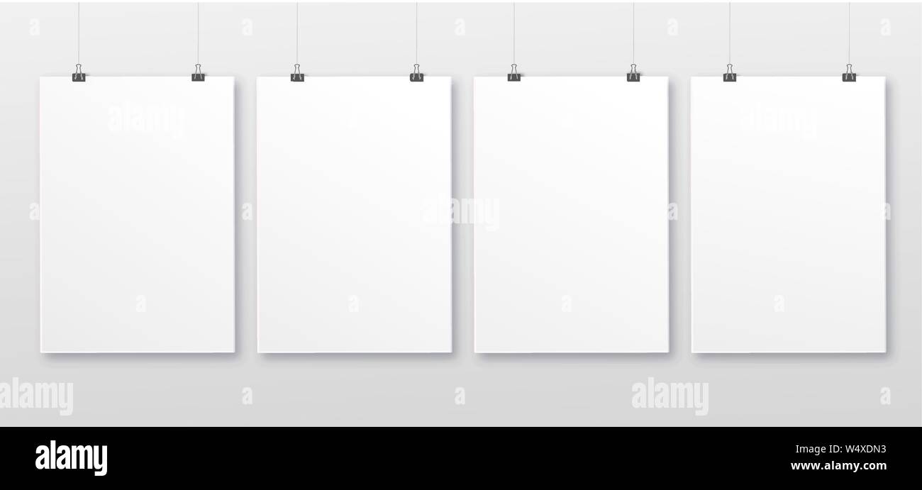 White realistic square empty picture frame on transparent background ...