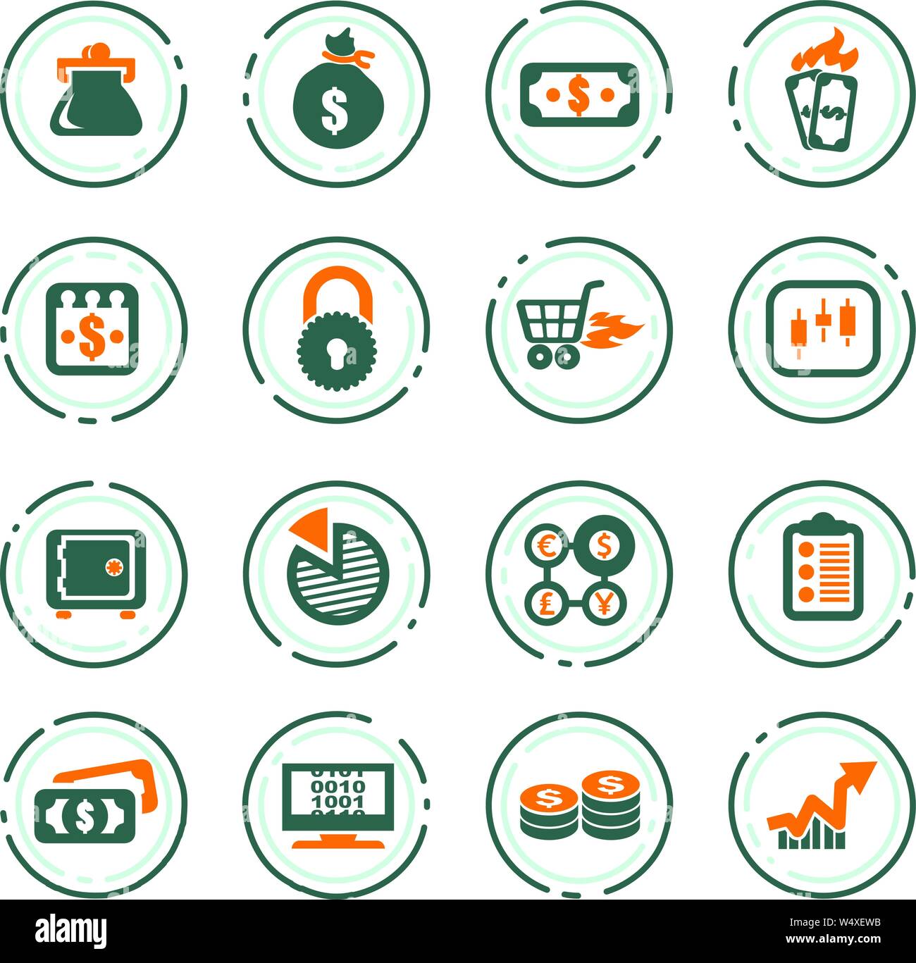E-commers vector icons for user interface design Stock Vector