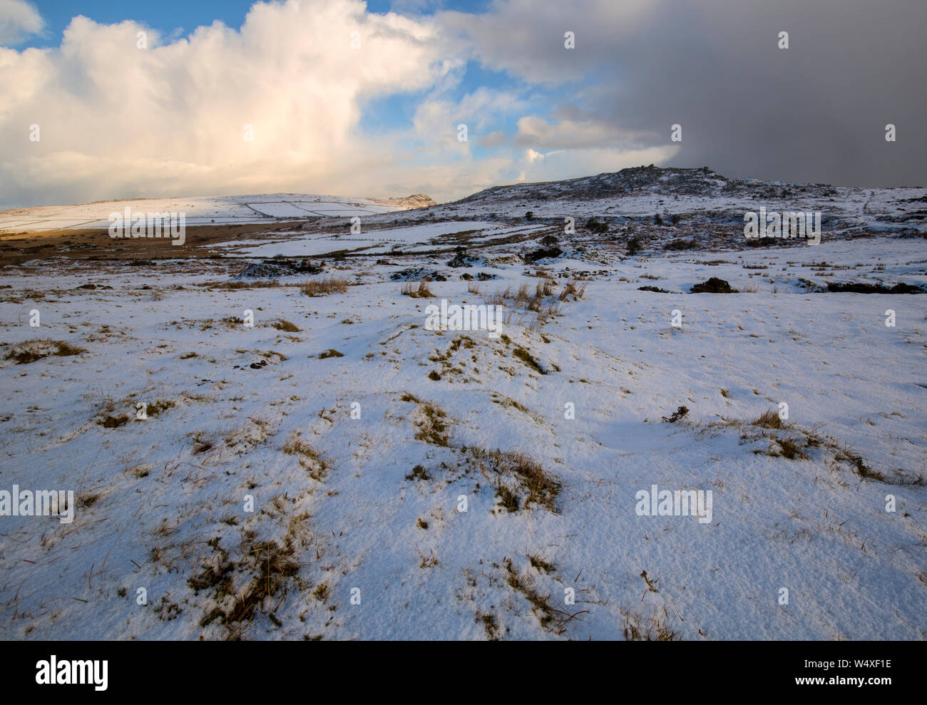 Winter Scene on Bodmin Moor Stock Photo