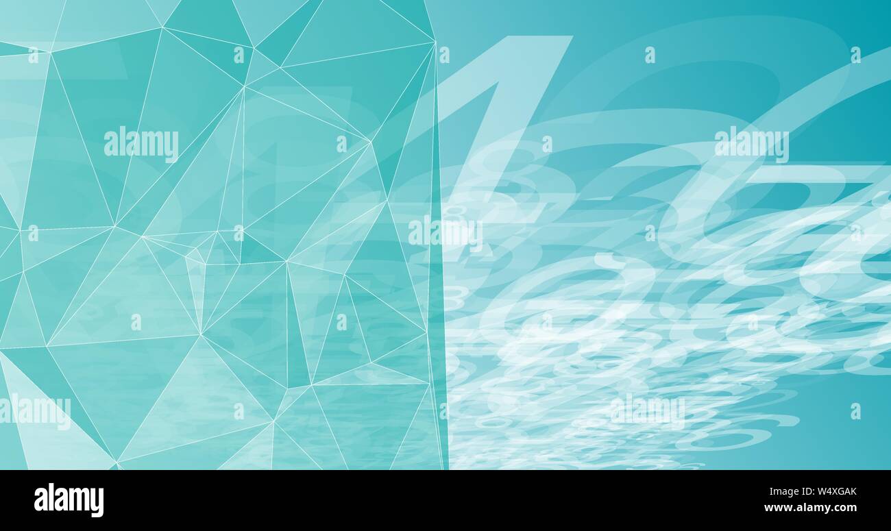 Ai algorithm cyber numbers vector background Stock Vector