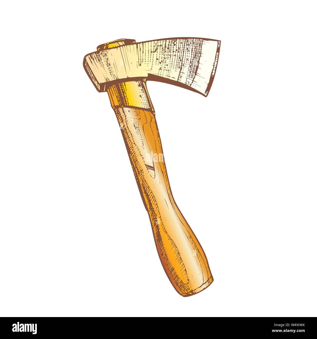 Color Wooden Cutting lumberjack Instrument Ax Vector Stock Vector Image ...