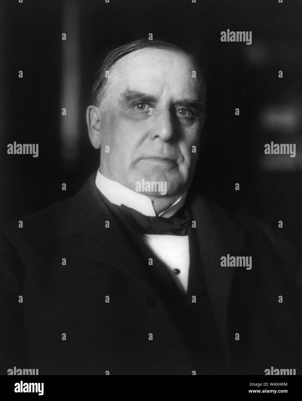 William McKinley (1843-1901), 25th President of the United States 1897-1901, Head and Shoulders Portrait, Photograph by B.M. Clinedinst, 1901 Stock Photo