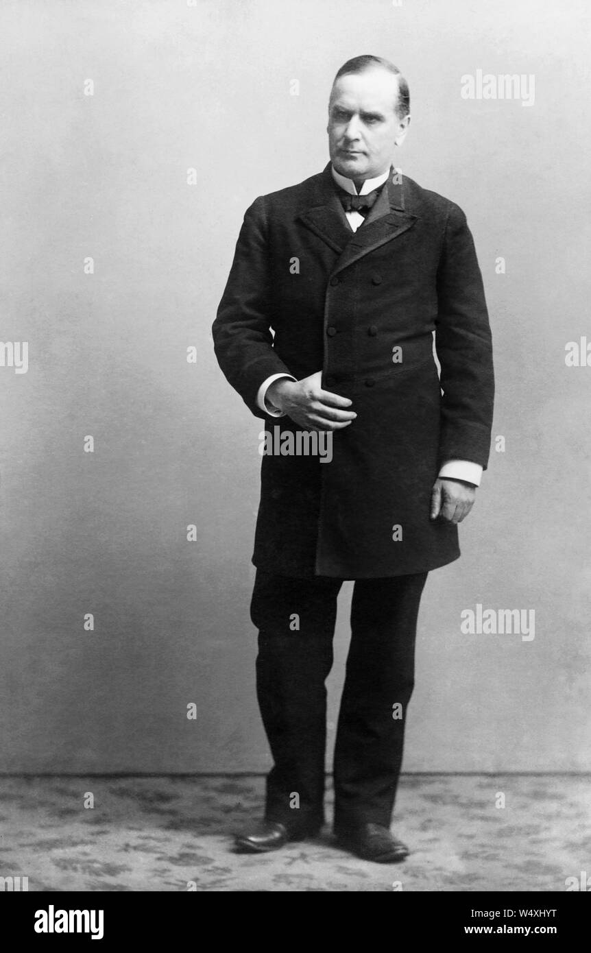 William McKinley (1843-1901), 25th President of the United States 1897-1901, Full-Length Portrait, Photograph by Charles Milton Bell, 1901 Stock Photo