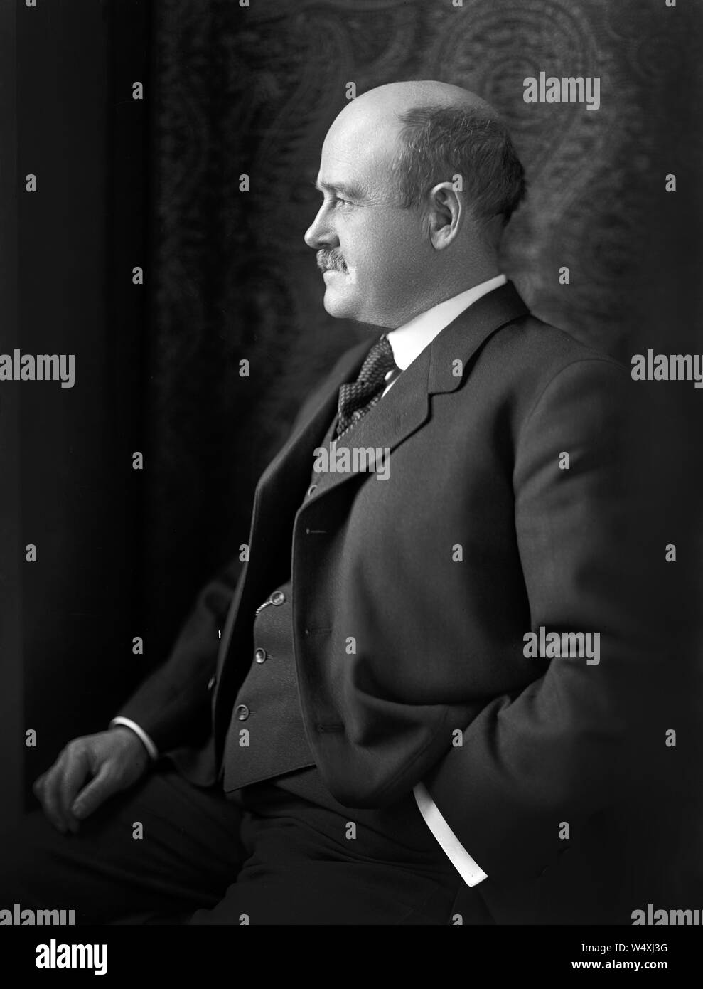 William Brown McKinley, Representative from Illinois 1905-13, 1915-21, 1921-26, Half-Length Portrait, Washington DC, USA, Harris & Ewing, 1910's Stock Photo