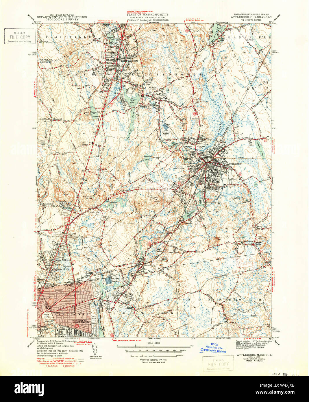 Map Of Attleboro Ma Page 2 - Attleboro High Resolution Stock Photography And Images - Alamy