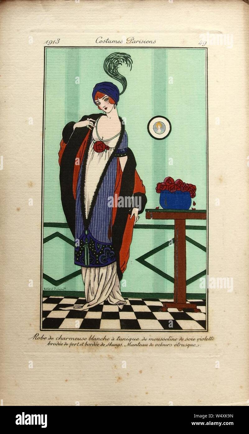 Costumes Parisiens No.49 Robert Pichenot, 1913 Stock Photo - Alamy