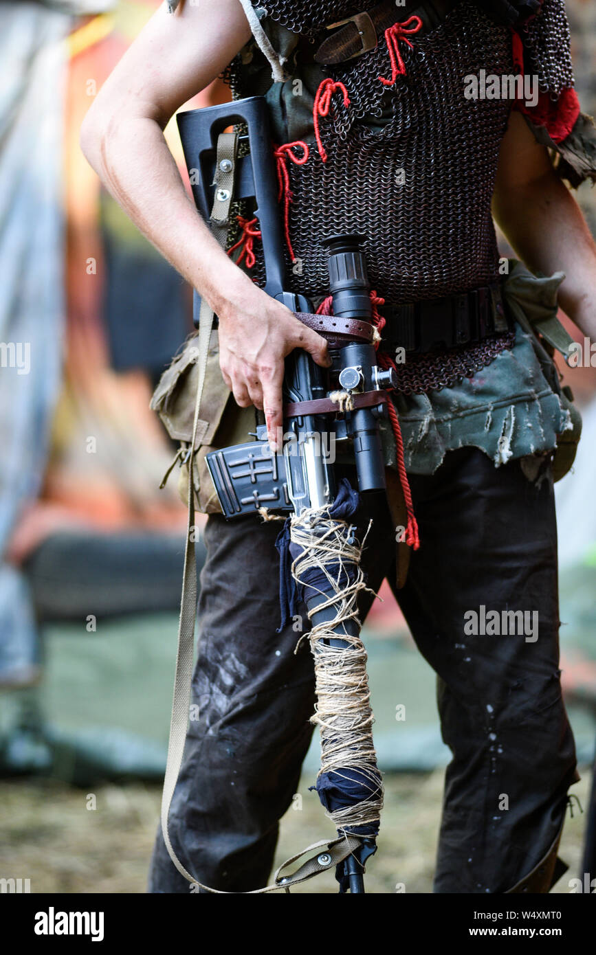 Post apocalypse homemade weapons hi-res stock photography and images - Alamy