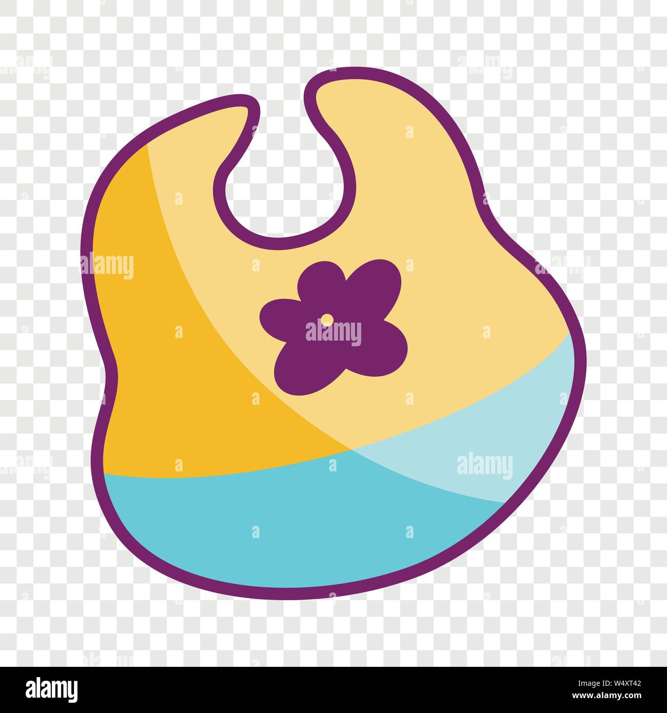 Baby bib icon, cartoon style Stock Vector Image & Art Alamy