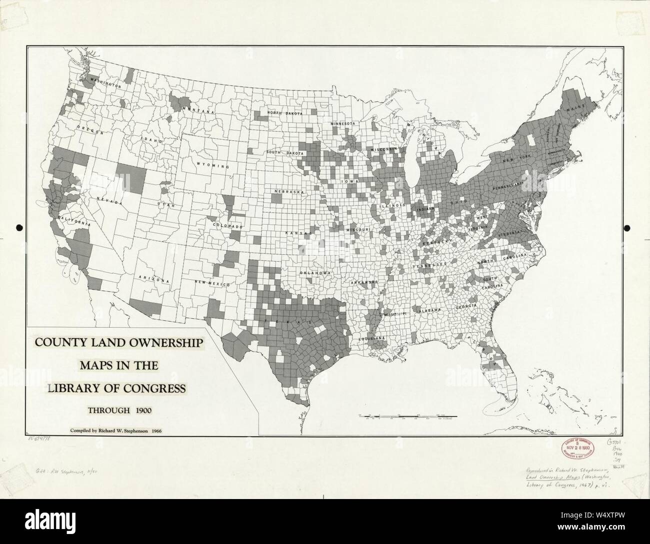 County land ownership maps in the Library of Congress through 1900