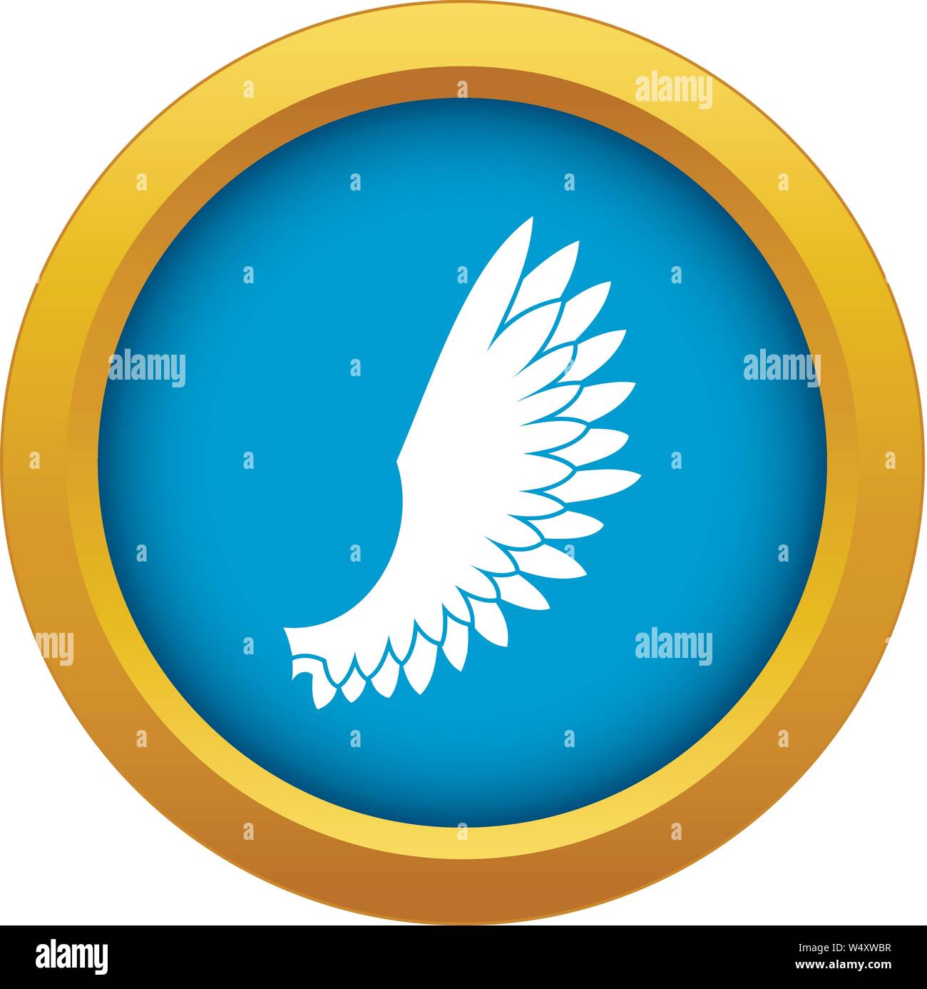 Wing icon blue vector isolated Stock Vector Image & Art - Alamy