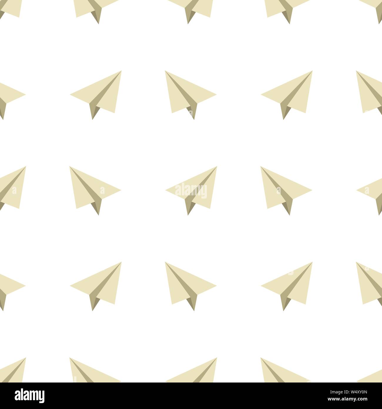 seamless pattern with paper airplanes in flat style in color. Vector illustration Stock Vector