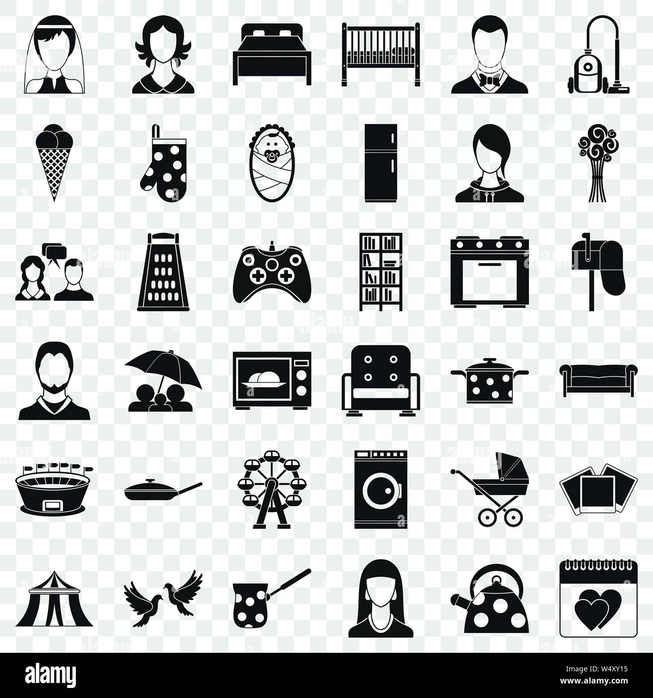 Wedding icons set, simple style Stock Vector Image & Art - Alamy