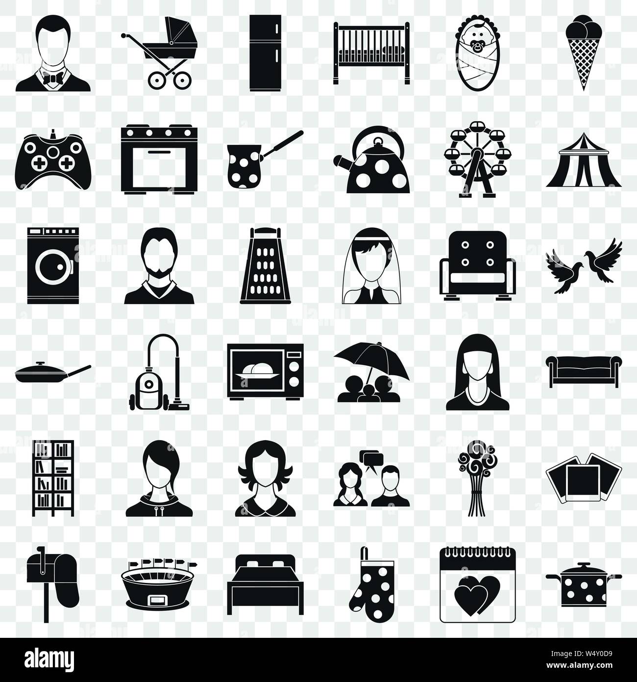 Mother icons set, simple style Stock Vector Image & Art - Alamy