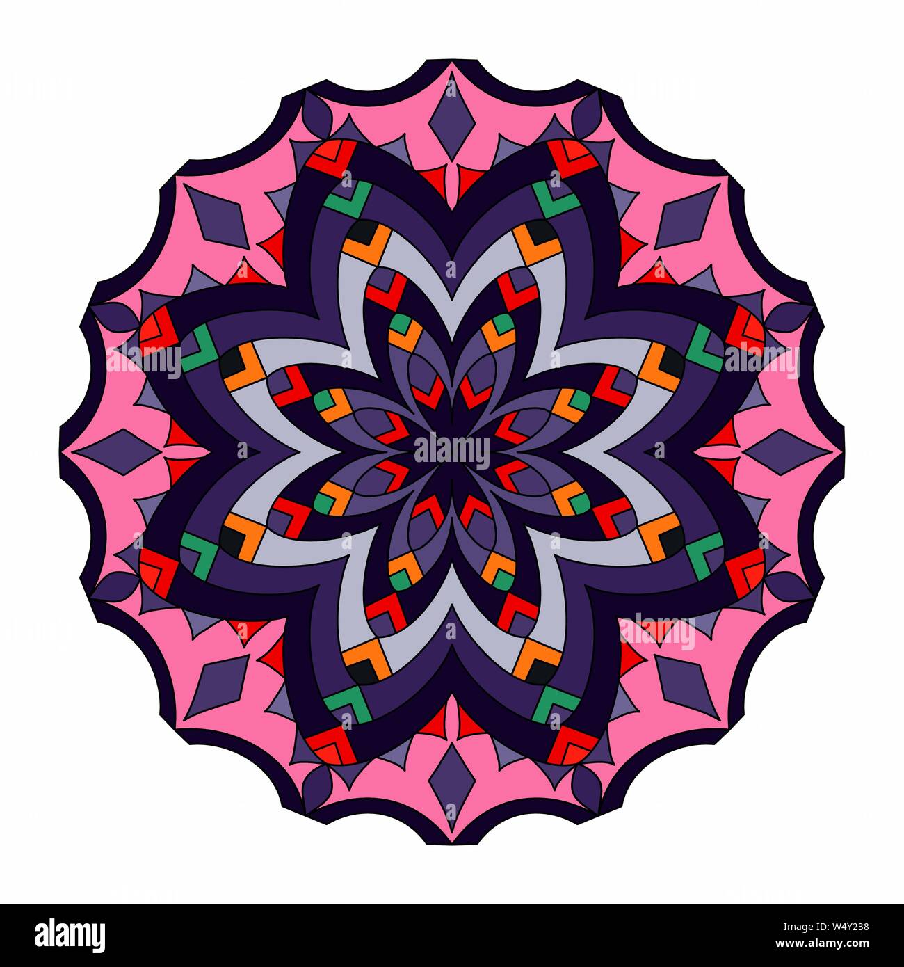 Ornament beautiful pattern with mandala. Geometric circle element made in vector Stock Vector