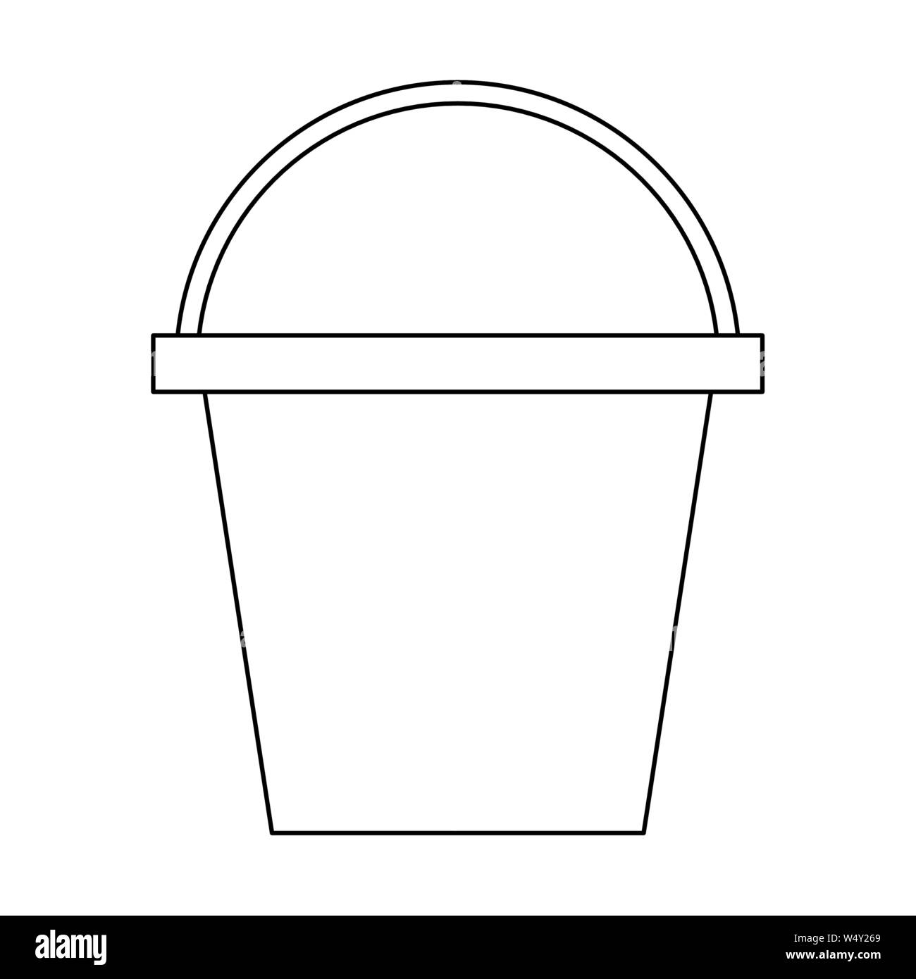 cleanning housekeeping water bucket cartoon in black and white Stock Vector  Image & Art - Alamy