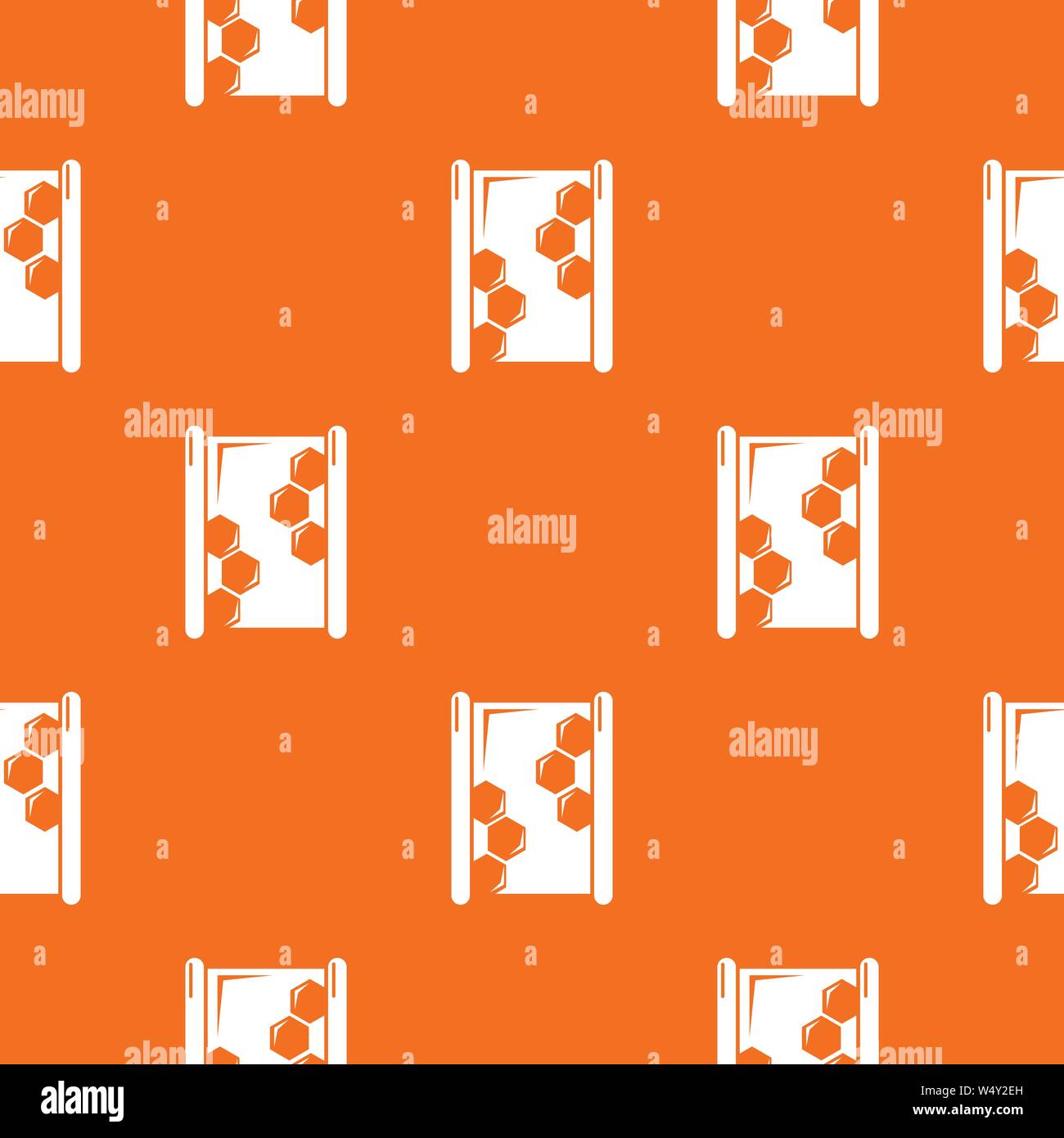 Honeycomb wood pattern vector orange Stock Vector