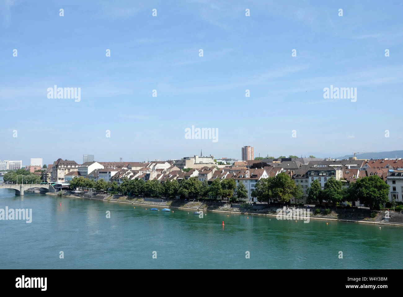 A view of Basel skyline from the Pfalz viewing terrace, Switzerland Stock Photo