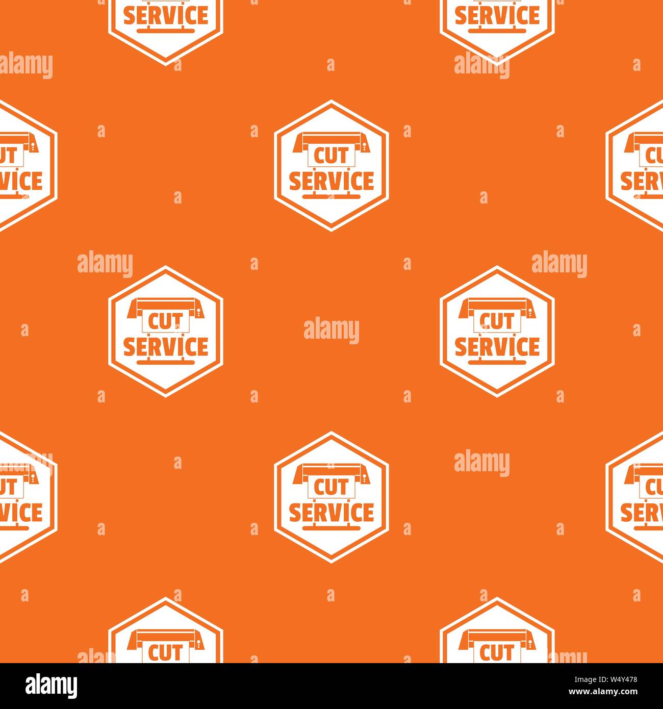 Cut service pattern vector orange Stock Vector
