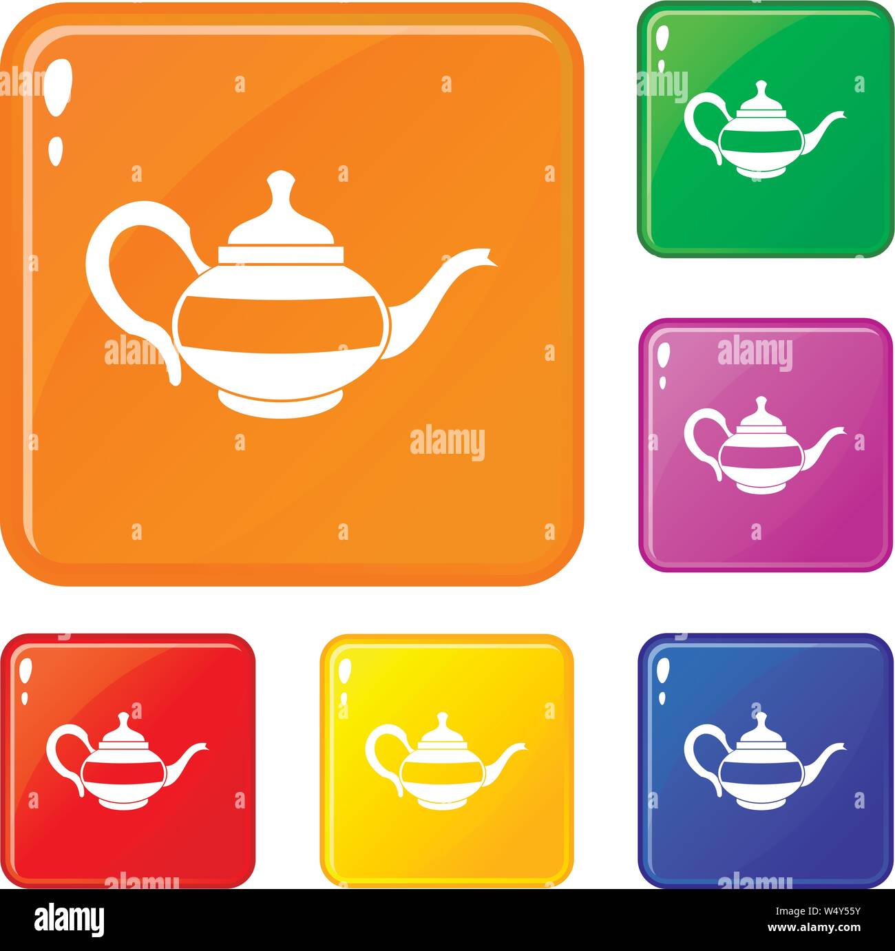 Teapot icons set vector color Stock Vector Image & Art - Alamy