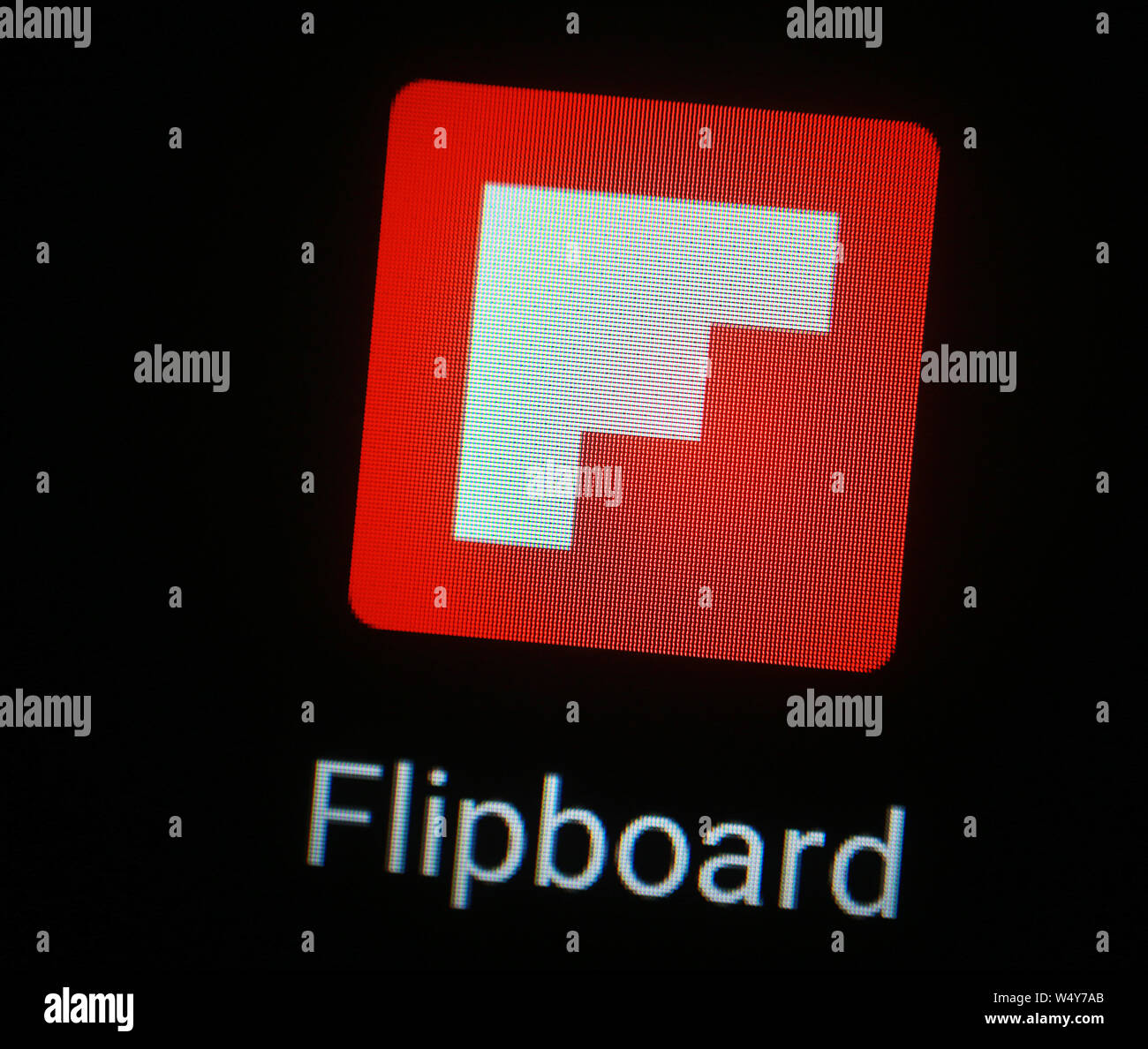 Flipboard application icon on computer display Stock Photo - Alamy