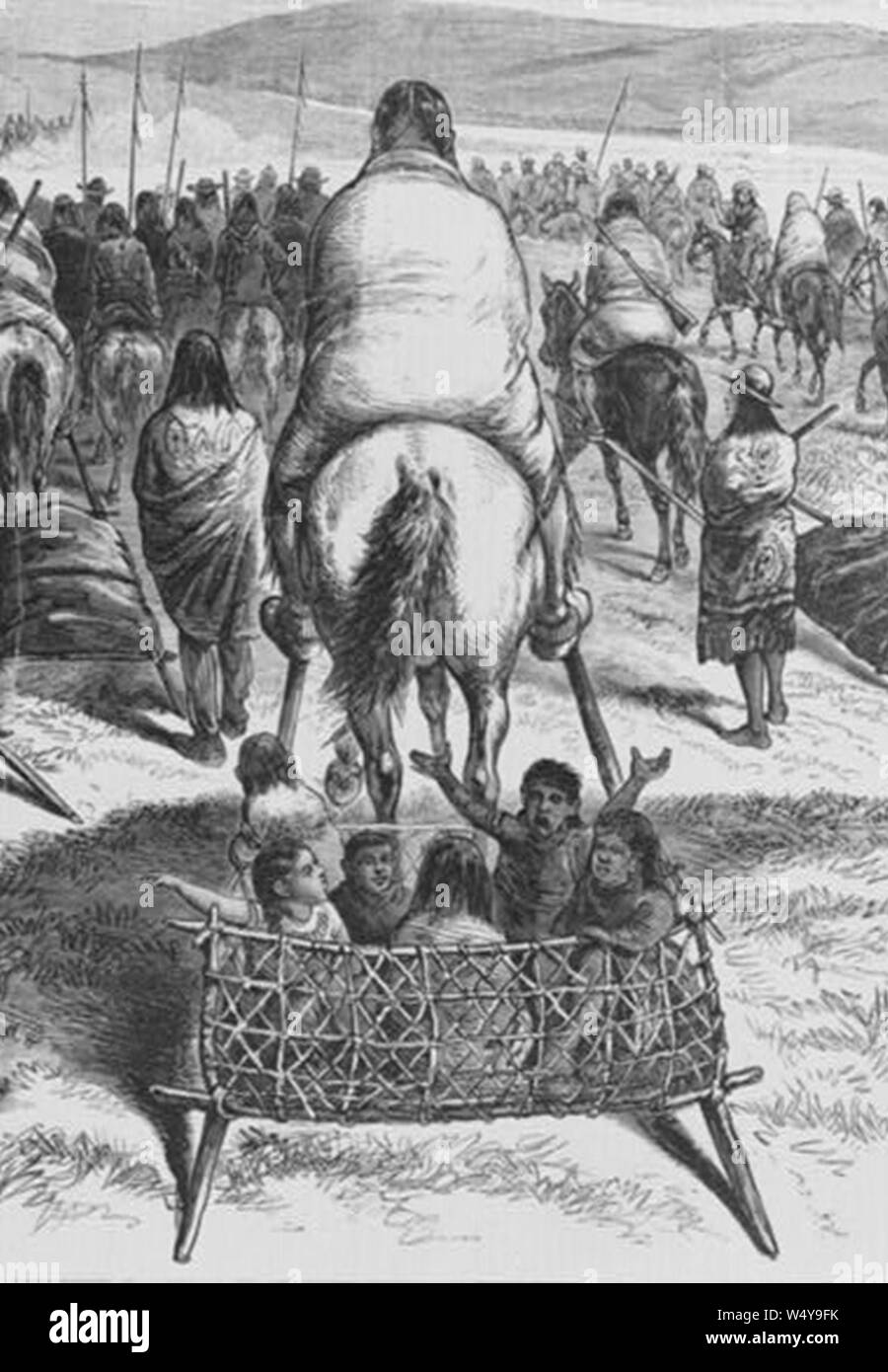 Crazy horse travois Stock Photo Alamy