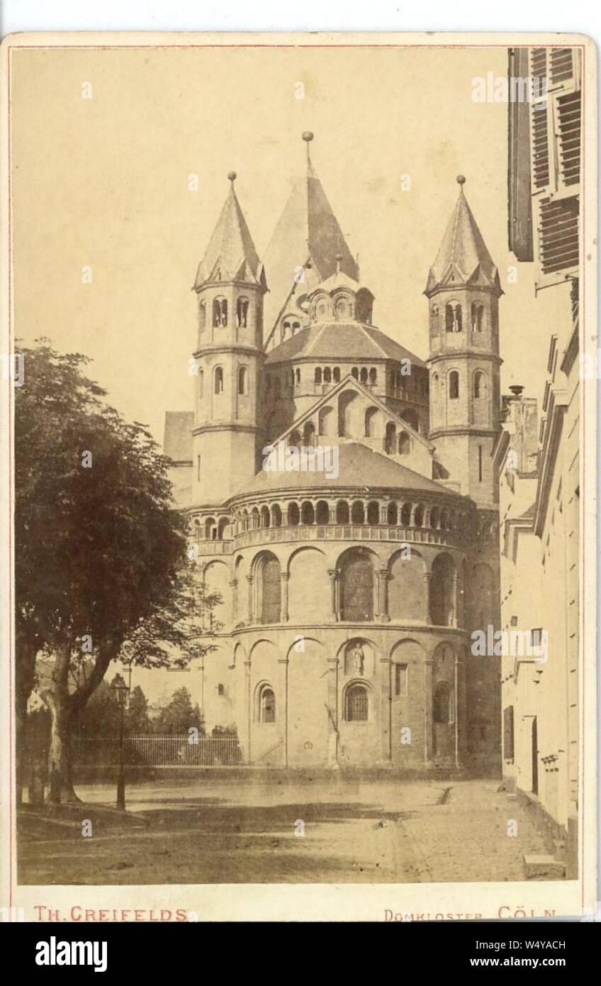 Creifelds, Theodor - Köln, St. Aposteln, Ostseite, um 1870 (uncropped). Stock Photo