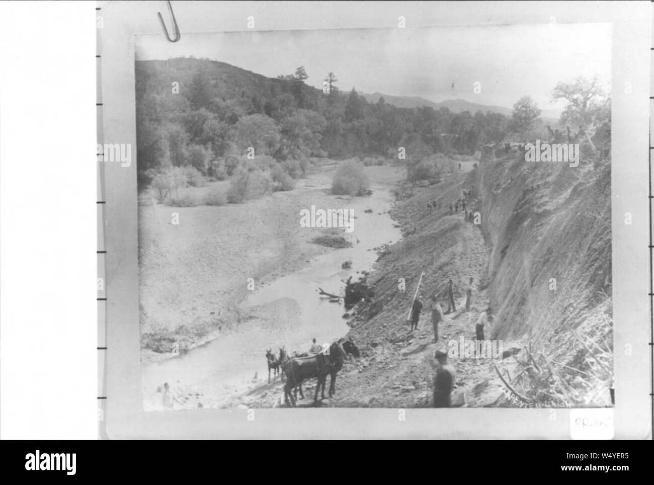 Crew working on rightofway of the California Northwestern Railroad