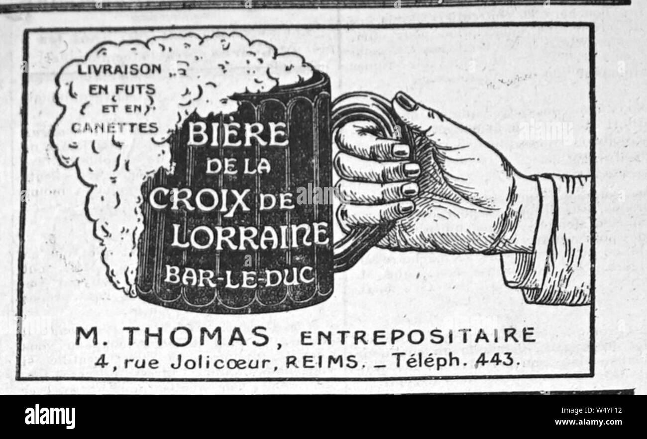 Cri de Reims 1920 juin 74566 (croix de lorraine). Stock Photo