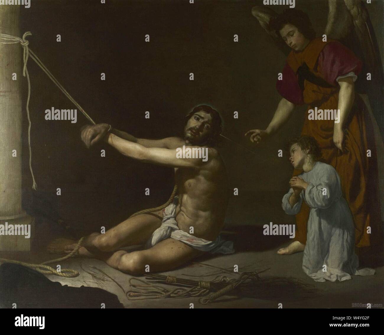 Cristo después de la flagelación y el alma cristiana 2, by Diego Velázquez. Stock Photo