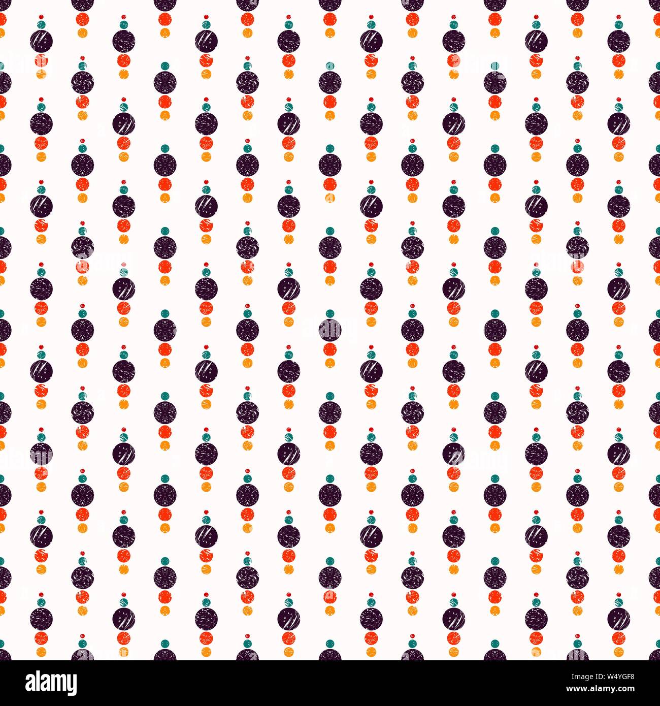 colored balls grunge effect seamless vector pattern background Stock Vector