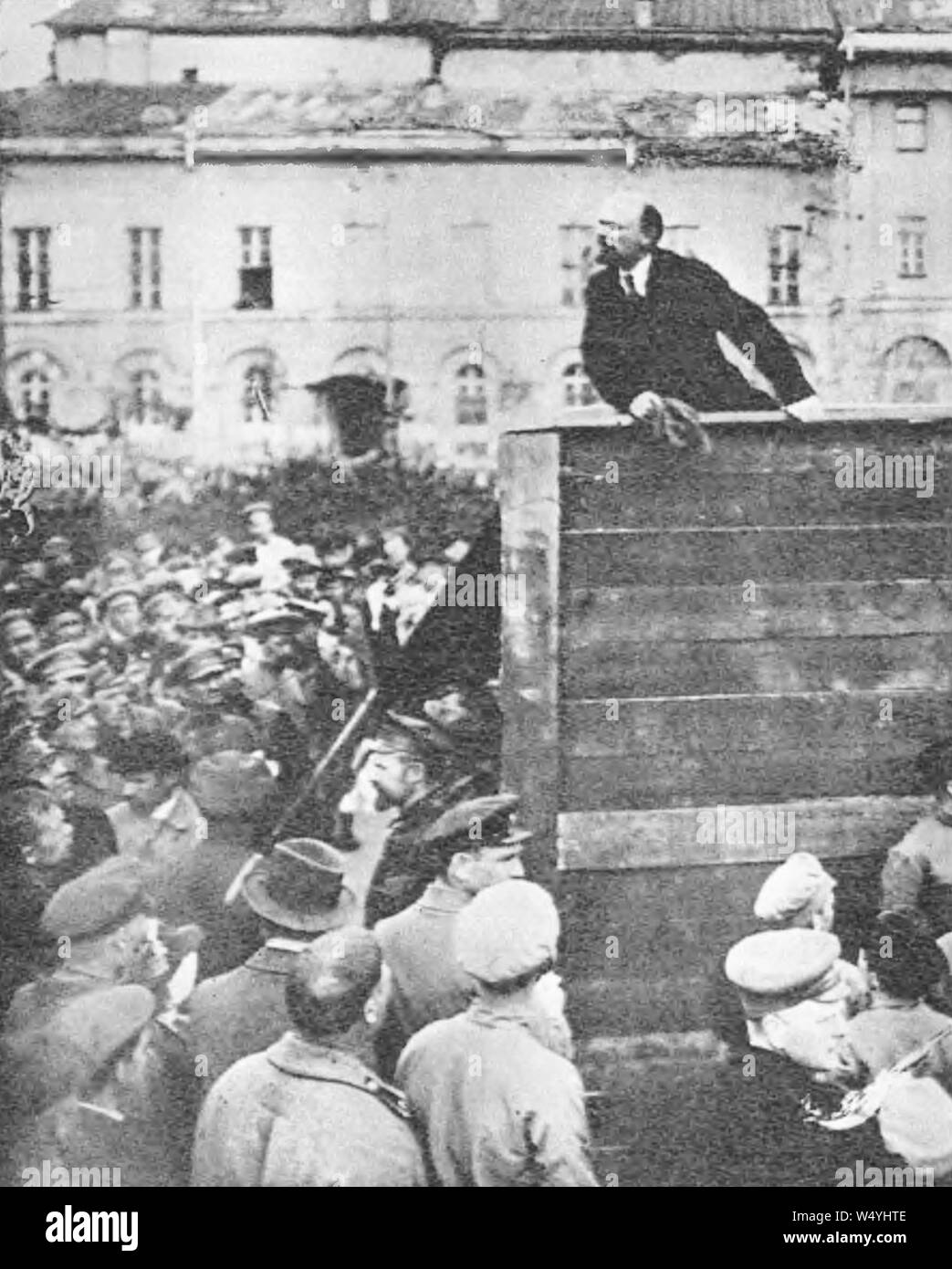Croped version Vladimir Lenin Leon Trotsky Lev Kamenev 1920 v1. Stock Photo