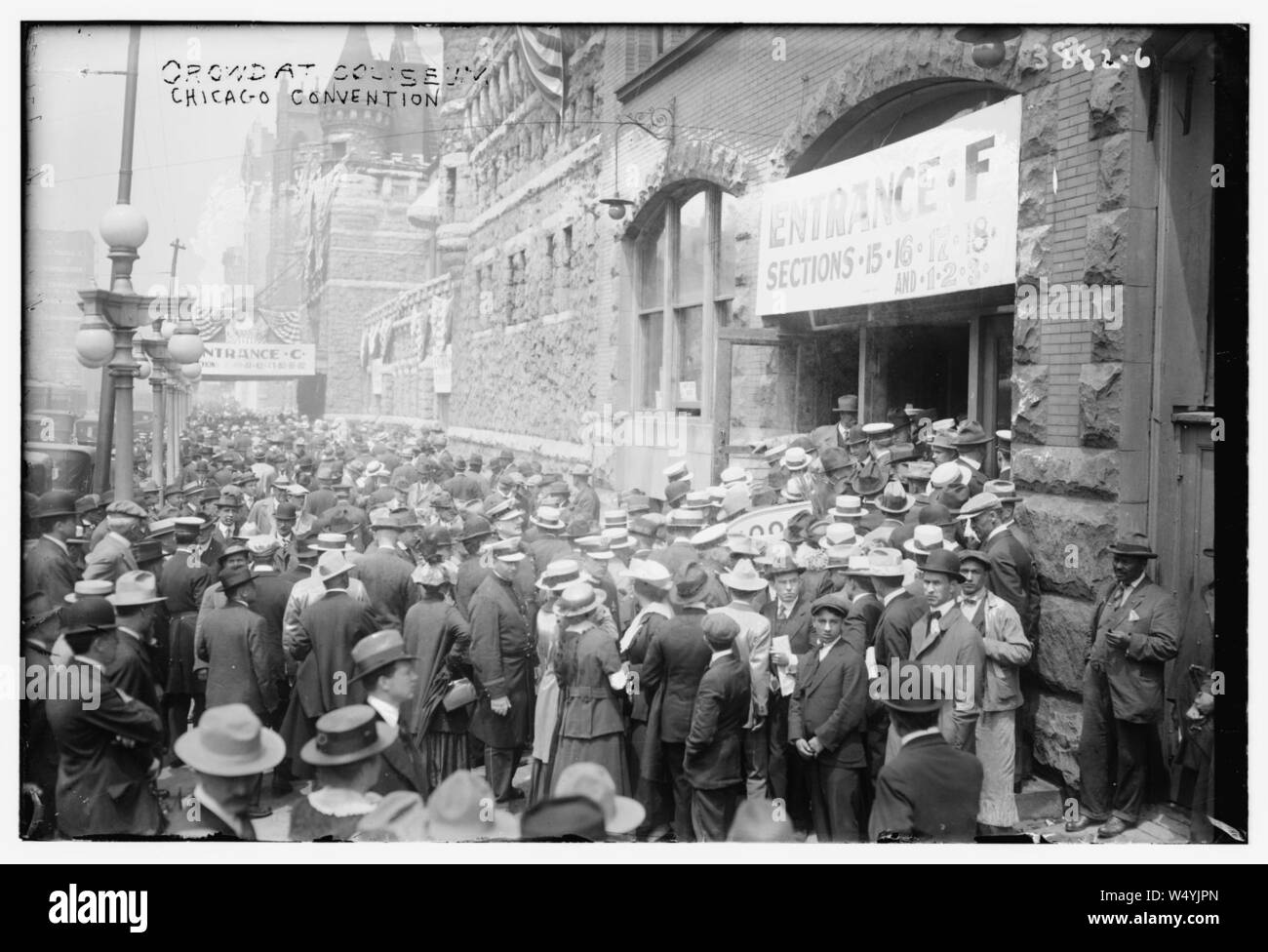 Crowd at Coliseum, Chicago Convention Stock Photo Alamy