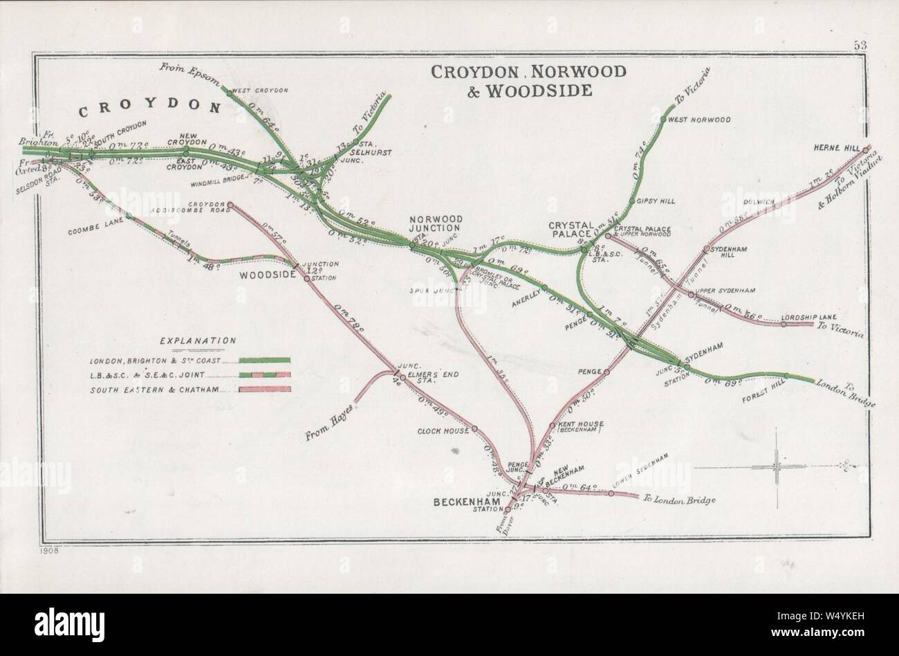 Croydon, Norwood & Woodside RJD 53 Stock Photo Alamy