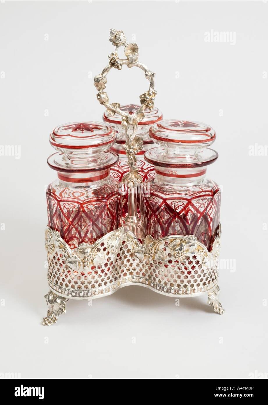 Cruet Set With Condiment Jars (England), ca. 1870 Stock Photo Alamy
