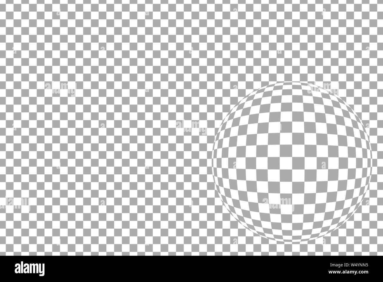 Dark gray checkered pattern horizontal with fisheye lens effect, vector illustration Stock Vector