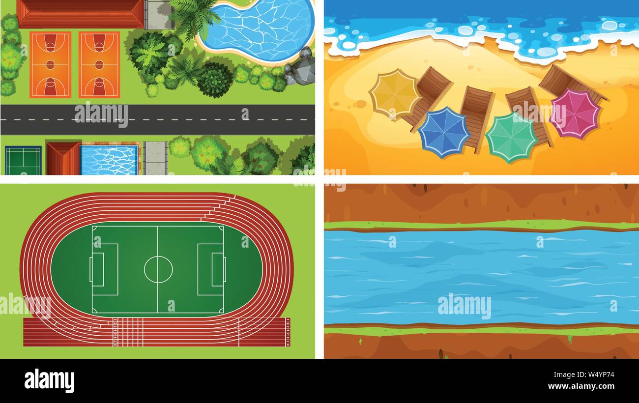 Aerial view of backgrounds illustration Stock Vector Image & Art - Alamy
