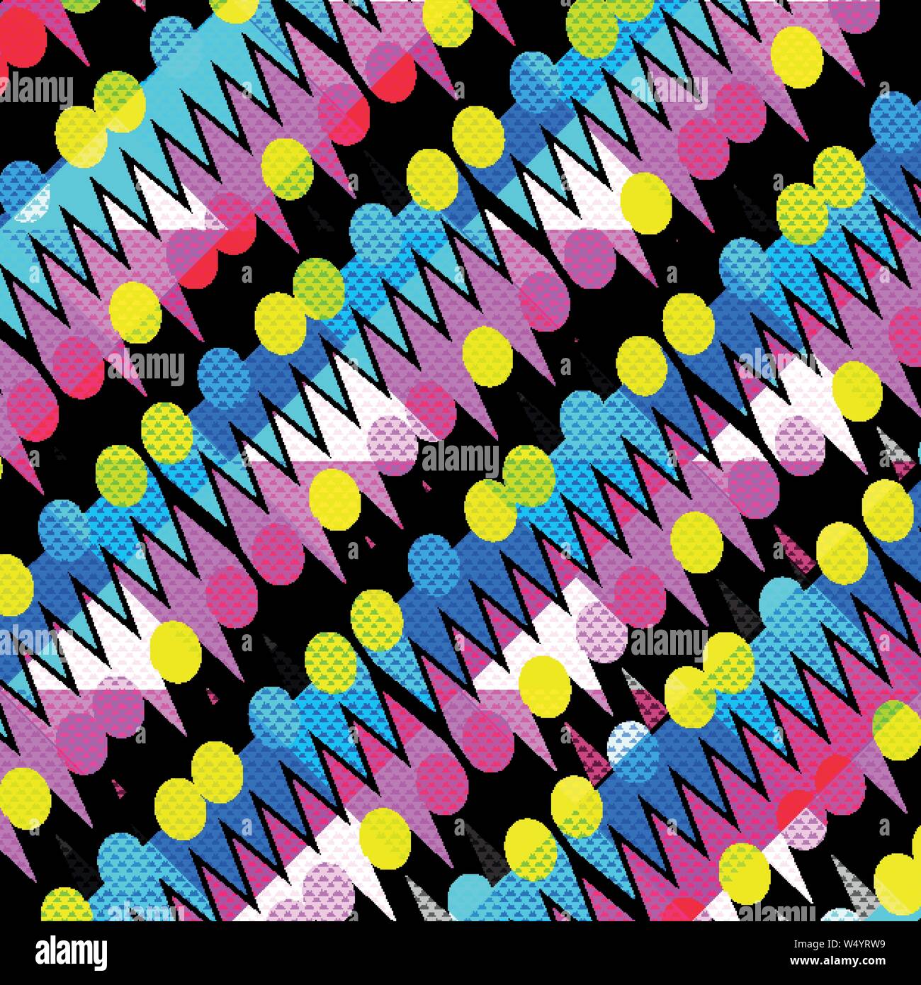 colored circles and polygons abstract gentle geometric background Stock Vector