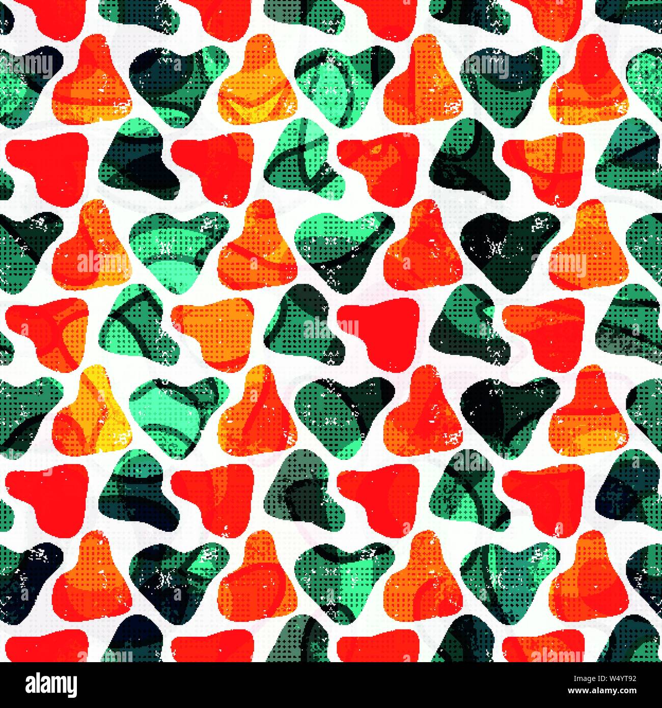 Graffiti small psychedelic seamless pattern vector illustration Stock Vector